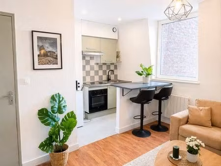 t2 meublé lumineux - 30 m² - roubaix grand place / mairie