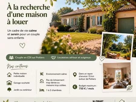 couple sans enfants recherchent location
