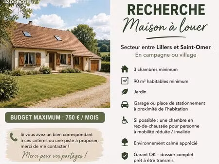 recherche maison à louer