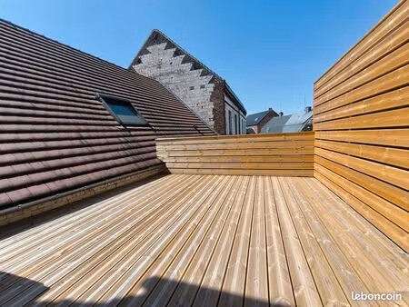 duplex t4 rénové - terrasse 20 m² plein sud - suite parentale 30 m² - vieil achicourt