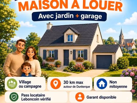 recherche maison à louer autour de dunkerque
