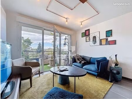 t2 meublé avec balcon + garage – bons-en-chablais – proche gare