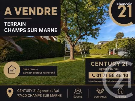 terrain 499 m² champs sur marne