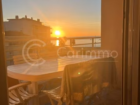 canet plage – bel appartement t3 de standing avec vue mer