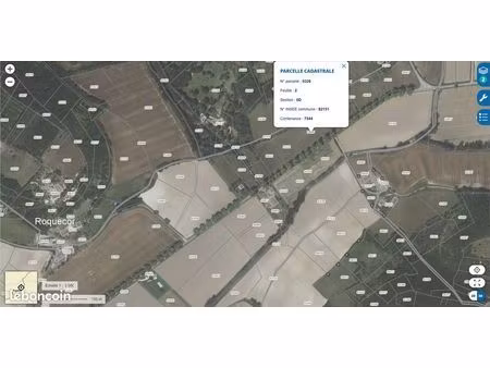 terrain de loisirs à vendre ou fermage agricole - roquecor 82150