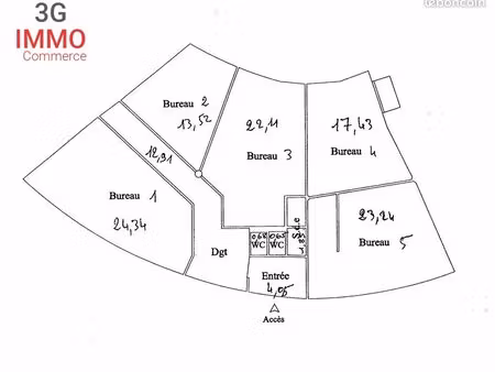 location pro | bureaux | 121 m² | miribel
