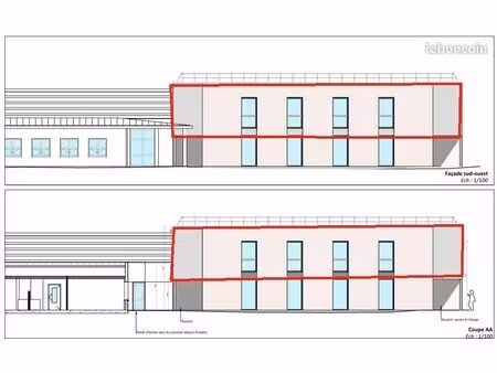 bureaux 161 m² moneteau