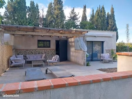 maison t2 meublée avec jardin privatif - location étudiante - elne / proche perpignan