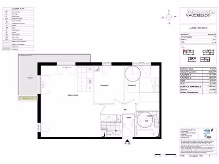 vaucresson - t3 à louer (74 4 m²)