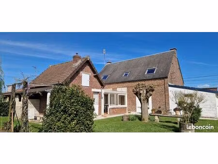 viager occupé - maison de 72 m² sur grand terrain - brouchy proximité ham (80)