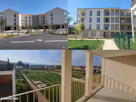 ambérieu le tiret - t3 lumineux traversant s/n de 59 62 m² avec gd balcon & stationnement 