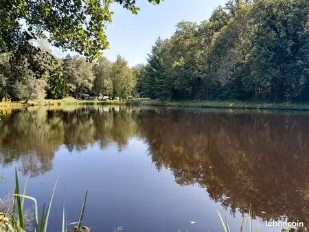 maisonnette isolée autonomie cadastrée avec étang et extension possible