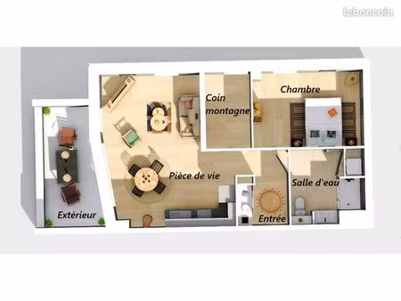appartement 2 pièces 53 m²