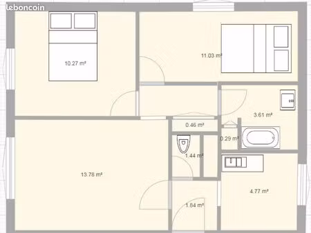location appartement 2 chambres - soisy ss montmorency