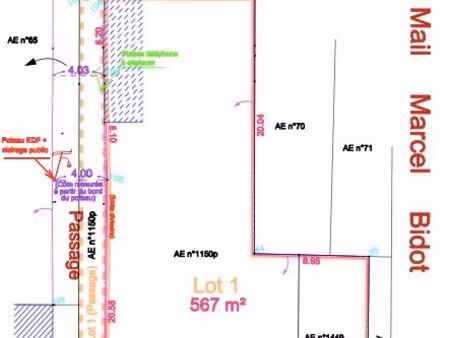 terrain 567 m² sainte savine