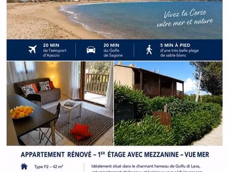 vend t2 bord de mer corse