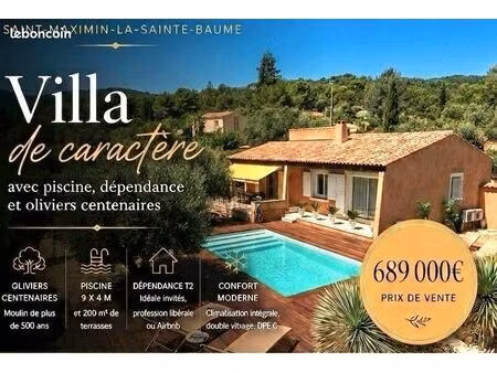 villa de caractère avec piscine  dépendance et oliviers centenaires – saint-maximin-la-sai