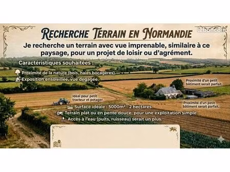 recherche terrain de loisirs  agricole ou non constructible