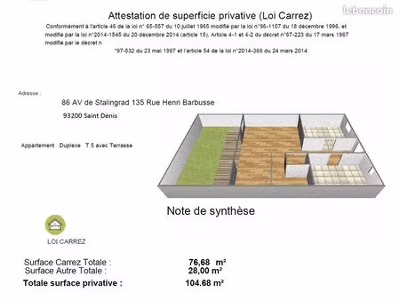 maison 4 pièces avec jardin et box – saint-denis université paris 8