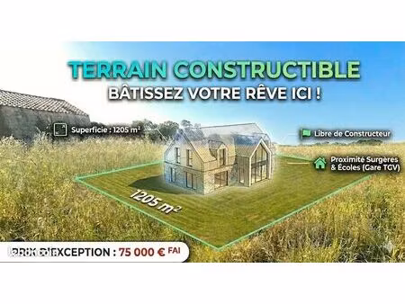 terrain 1 205 m² puyravault
