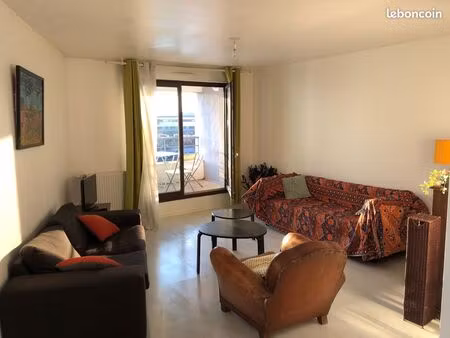 3 pièces meublé - 62 m2 – sans vis à vis- balcon sur canal - loggia - parking sous-sol - r