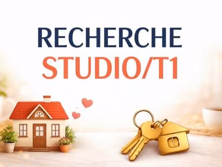 recherche studio  t1 pour une seul personne