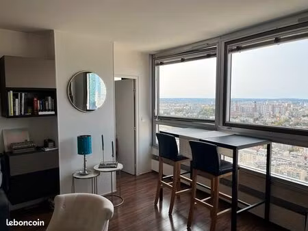 puteaux – tour france – appartement meublé 2 pièces 51 m² – vue exceptionnelle étage élevé