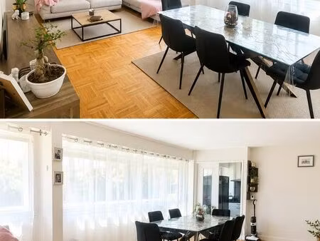 appartement lumineux 77 m² – 2 min rer e – balcons sur tout l’appartement – parking & rési