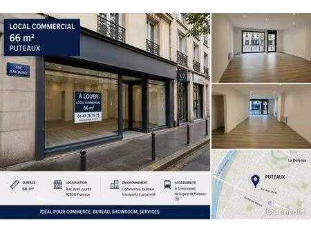 local commercial bien placé dans puteaux
