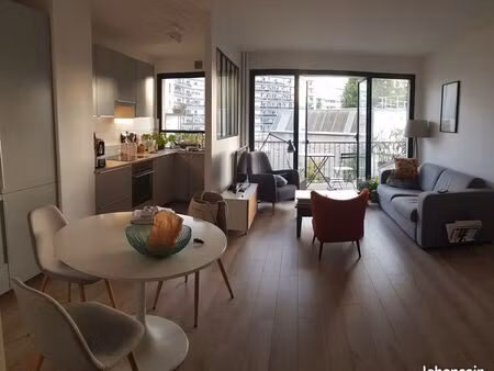 t2 53m² meublé avec grand balcon (9m²) – clichy (92110) 5 min ligne 14