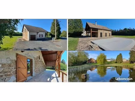 maison individuelle avec grand terrain + etang
