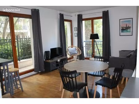 levallois perret – quartier gare t3 meublé de 58m² avec terrasse – rez de jardin