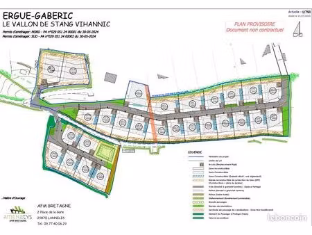 terrain 355 m² ergue gaberic