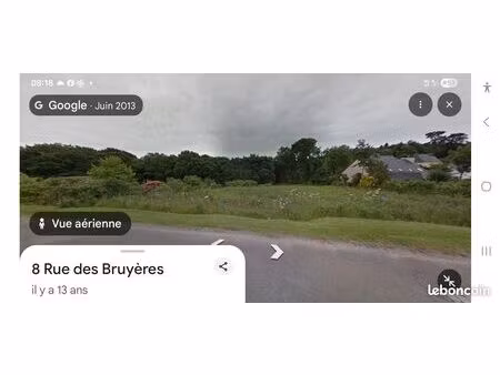 terrain constructible viabilisé 1286m² près de la forêt d'huelgoat  proche commodités
