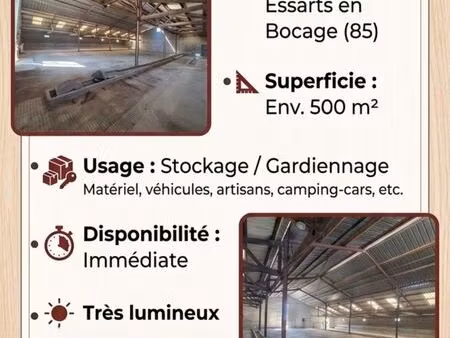 hangar 500 m² – idéal stockage / hivernage