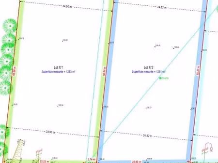 hallencourt : parcelles de terrains constructibles 1200m² environ.