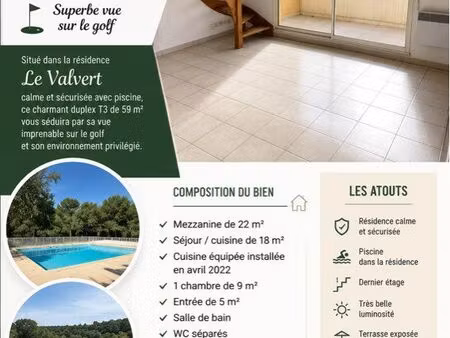 à vendre appartement duplex sur nîmes vaquerolles