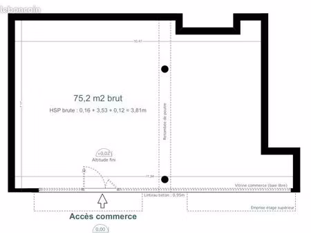 local commercial 76 m²