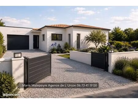 quint-fonsegrives : maison de plain-pied 115 m² sur terrain de 930 m²