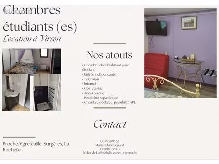 location chambres étudiants