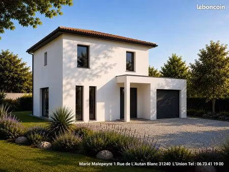 castelmaurou centre : maison neuve 3 chambres sur terrain de 316 m²