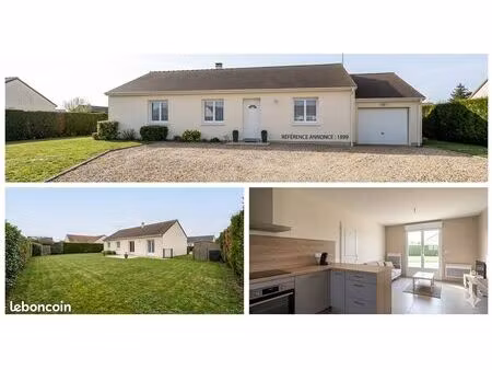 maison de plain-pied 4 pièces 73 m² – 3 chambres  jardin clos & garage