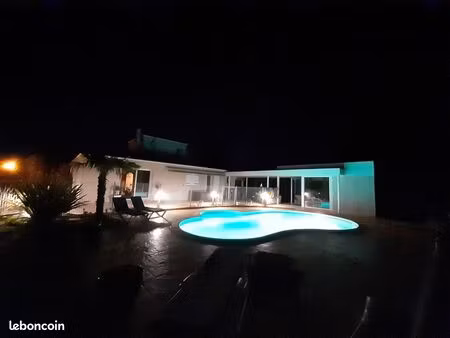 maison t5 + studio + piscine
