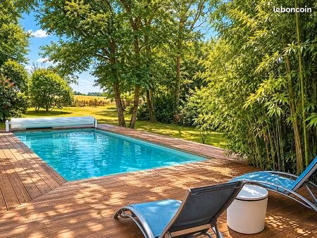oasis de sérénité à 7 min de grenade – maison ossature bois avec piscine et terrain arboré