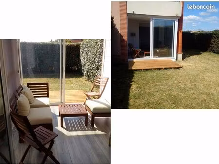 appartement meuble t1bis- 2 pieces 32m2 rdc avec jardin privatif 100m2