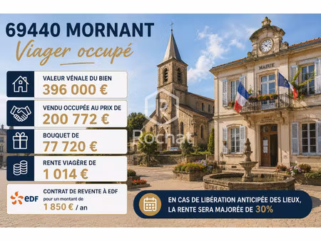 mornant-viager occupé - maison individuelle- terrasse - gara