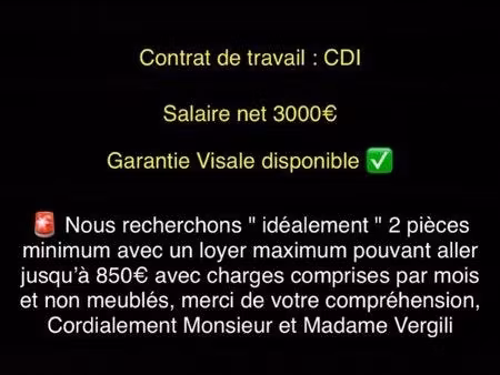 recherche appartement couple serieux