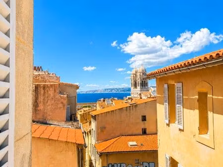 rare - duplex rénové avec balcon vue mer & major au panier