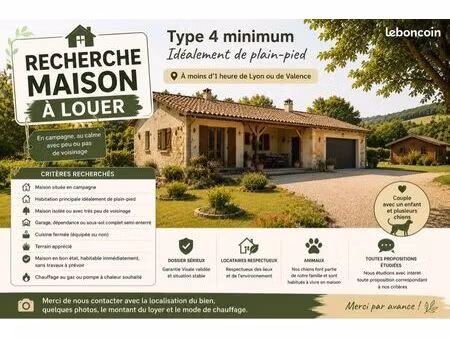 famille avec visale recherche maison de campagne avec terrain – lyon / valence