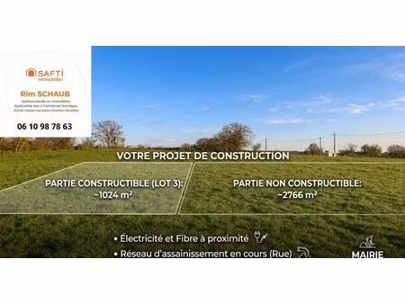 eteimbes - grand terrain plat avec fort potentiel ( lot n°3 )